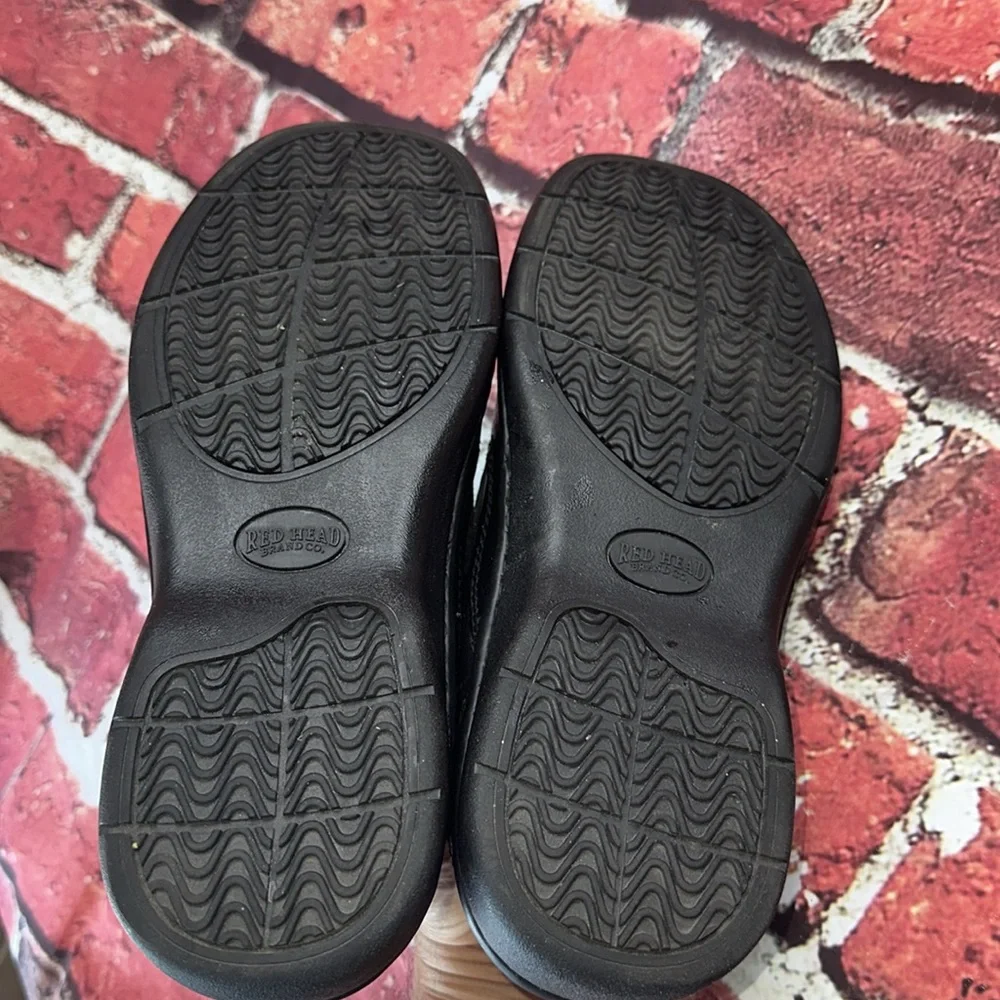 Red Head Men's Black Leather Slip-On Shoes Size 8M